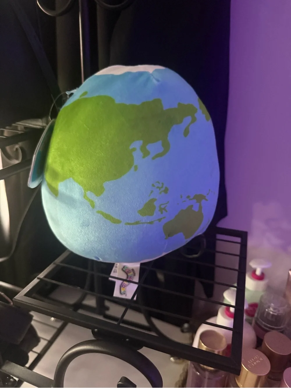Squishmallows Plush Earth Pillow - Light Blue & Green
